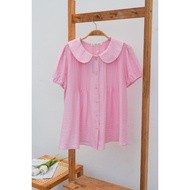 Áo Sơ Mi Dáng Suông Xoè Bồng Áo Kiểu Nữ Babydoll LeH H61H25H005