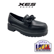 XES Elite Ladies ELC1048-A35 Chelsea Platform Chunky Loafers Heels ( Black / Almond )