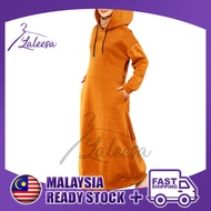 LALEESA DRESS HOODIE CLASSIC LD227527  Long Hoodie Dress Muslimah Dress Plus Size Baju Raya 2024