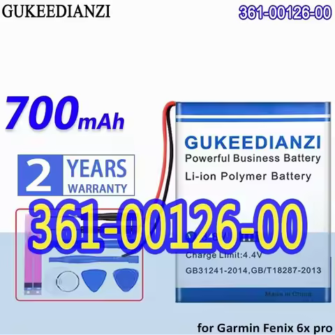 Mobile Phone Battery For Garmin Fenix 6x / Fenix 6x pro Solar GPS Watch Batteries 361-00126-00 High 