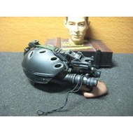 AJ1Q2特戰部門 HOTTOYS夜視鏡款1/6海豹空降舊化頭盔一頂 mini模型 LT:0289