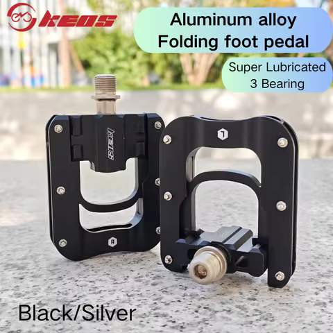 KEOS Folding Pedals 3 Bearings Aluminum Alloy Non-Slip for Brompton P8 / Dahon P8 P10 D5 Folding Bik