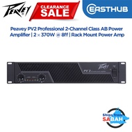 Peavey PV2 Professional 2-Channel Class AB Power Amplifier | 2 × 370W @ 8Ω | Rack Mount Power Amp