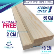KAYU Dutch Teak Wood Board 2X10X60