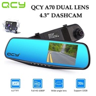ORIGINAL QCY Vehicle A70 Blackbox 1080P+720PCar DVR Camcorder Dual Dashcam