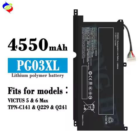 PG03XL Laptop Battery For HP Pavilion Gaming 15-DK 15-EC 16-A0000 OMEN 5X FPC52 TPN-C141 TPN-Q229 TP