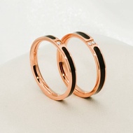 2.5mm fashion couple model 216L stainless steel ring titanium steel diamond ring men and women