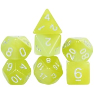 7pcs Luminescent Dice Polyhedral D4-D20 Dice for DND TRPG Board Game, Glow in Dark Dice