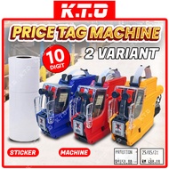 MX-6600 Price Tag Label Machine 10 Digit Double Row Expired Tag Label Sticker Mesin Penanda Harga