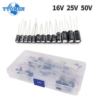 120pcs Electrolytic Capacitor 16V 25V 50V Aluminum Electrolytic Capacitor Kit 12 Values 1uF-470uF DI