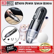REDBUZZ 6000PA Portable Car Vacuum Cleaner Wet Dry Dual Use Vacuum Wireless Cleaner USB Cordless Vak