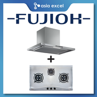 FUJIOH FR-CL1890 90CM CHIMNEY HOOD + FUJIOH FH-GS6530 SVSS 3 BURNER STAINLESS STEEL GAS HOB