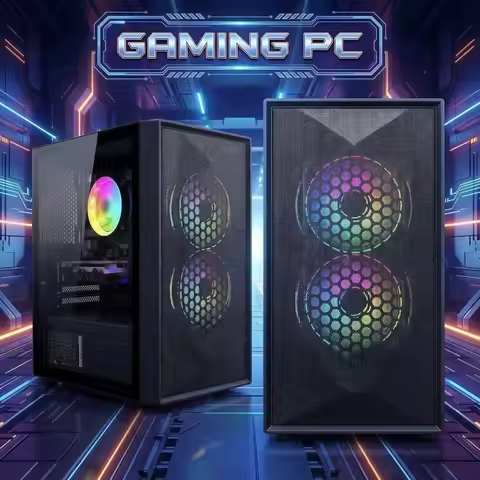 Gaming PC Desktop Computer with Radeon RX 550 4G Graphics Core i5 Processor 16GB RAM 512GB SSD WiFi 
