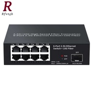 8 Port Ethernet Switch 2.5Gbps Network Switcher + 1 Port 10G Fiber Slot Home Lab Network Switch Plug
