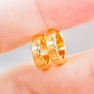 [📌พร้อมส่ง ] ต่างหูห่วงทองอิตาลีแท้ 💎 ทองคำแท้9K (ทอง37.5%) ✨หน้ากว้าง 3mm. ✨ [9KPEO25]