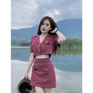 [SUPER Hot] Gucci Set Croptop Mix Skirts With 3 colors beautiful armpit bags