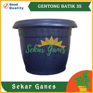 PROMO Pot Gentong Jm 35 Batik Hitam Pot Plastik Bunga Jumbo Besar