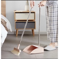 - D63 Broom Set Floor Broom + Dustpan Foldable Dustpan Premium