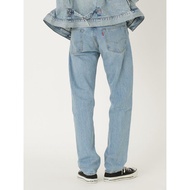 Levis 男款 501 54復古排釦合身淺色直筒牛仔褲 / 精工輕藍水洗刷白 熱賣單品
