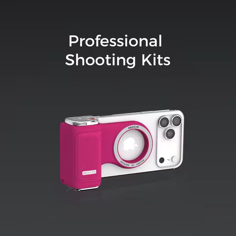 COMITOK Magnetic Phone Grip Remote Handle for iPhone - One-Hand Use Vlog/Selfie Strong Magnet Anti-S