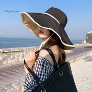  Outdoor Uv Shield Hat Uv Protection Sun Hat Summer Women's Wide Brim Sun Hat with Windproof Strap Anti-uv Breathable Cap for Beach Travel and Gardening