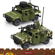 WUHUI 1pc SWAT Military Army WW2 Car Toy Building Kit Toys Building Blocks Special Forces Soldiers Bricks Figures Hummer Armed Building Bricks for Preschool Children Ages 3+ Kids Toys Compatible with All Brands