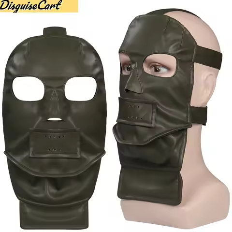 Adult The Riddler Elastic Leather Cosplay Mask PU Full Face Masks Helmet Masquerade Halloween Party 