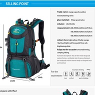 <INT>40l/50l/60l Waterproof Multifunctional Hiking Bag, Large Capacity Waterproof Hiking Travel Back