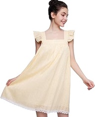 6IXTY8IGHT Women's Louise Woven Breathable Cotton Sleep Dress Floral Print Homewear HW09366