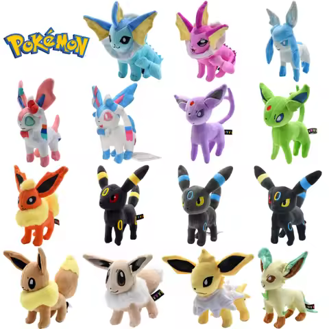 Pokemon Shiny Umbreon Sylveon Vaporeon Espeon Plush Toys Kawaii Leafeon Eevee Jolteon Flareon Glaceo