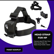 Head Strap HP Tali Kepala Belt Mounting Vlog For Handphone Smartphone Action Camera