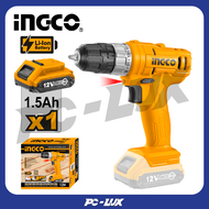 INGCO สว่านไร้สายแบตเตอรี่ 12V CDLI1211