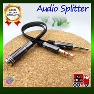 KAP3 3.5MM Audio Cable Y Splitter Audio Adapter Female to 2 Male Aux Cable Jack Spliter for Earpiece