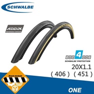 SCHWALBE ONE 20 * 1.1 Folding Bike Tire Size 20x1.1 406 451 Anti-stab Tire 60 Tpi Dahon Fnhon GUST B