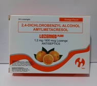 LOZENGES (LOZEMED) PLAIN  2,4 DICHLOROBENZYL ALCOHOL AMYLMETACRESOL BY 24'S  ORANGE FLAVOR