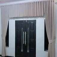Satu Paket Gorden Jendela Korden Poni Rempel Pintu Utama Ruang Tamu