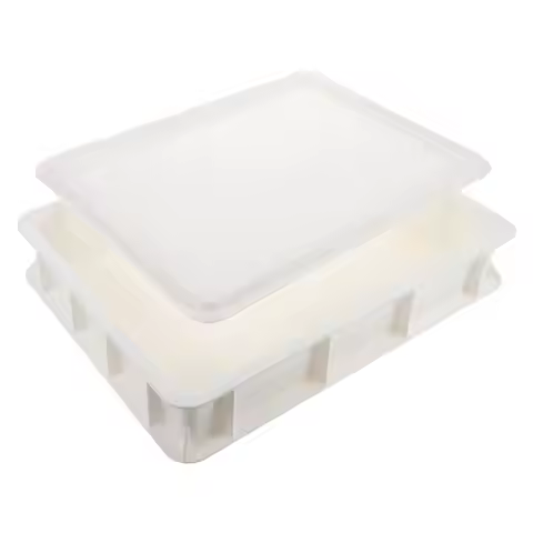 Stackable Pizza Dough Proofing Box Commercial Grade Plastic Tray Lid Space Saving Dough Proofing Con