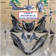 Rapido Cover Set Yamaha Y15ZR V1 V2 Exciter RC (8) Orange Accessories Motor Y15 Ysuku Black Color Y15ZR Gloss Finishing