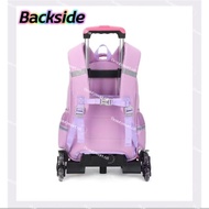 Kuromi Astronaut School Bag 43cm 6 Wheels Trolley School Bag With 6 Wheels Waterproof Suitable For S