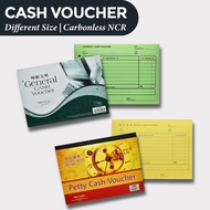 Cash Voucher NCR 1 PLY 100 Sheet 100 Page Carbonless Petty Cash Voucher // General Cash Voucher 55 G