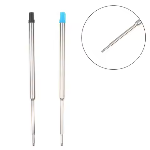 5pcs 11.2cm Ballpoint Pen Refills For Parker Pens Medium Point Blue Black Ink Rods For Writing Offic
