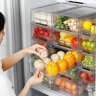 ST/🧿HomeのStory（KATEI STORY） Japanese Refrigerator Drawer Storage Box Transparent ThickenedPETFruit Crisper Kitchen Food