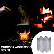 Outdoor Ultra Light Stainless Steel Windproof Stove Lampshade Etched Grid Wind Deflector E5b0