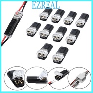 EZR 10Pcs Quick Splices Wire Wiring Connector 2 Pin 2 Way Compact Wire Terminals