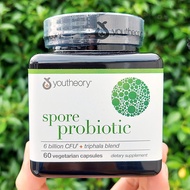 โปรไบโอติกสำหรับลำไส้ สุขภาพดี (Vegetarian) Spore Probiotic 6 Billion CFU 60 Capsules (Youtheory®)