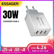 Essager 30W USB charger Quick Charge 3.0 for 14 Samsung Xiaomi 3 Port multi plug wall mobile phone fast charging