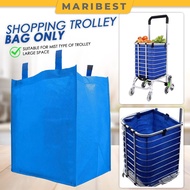 Shopping Trolley Bag Only Shopping Bag Foldable Canvas Bag Grocery Trolley Cart Bag Market Beg Troli