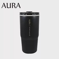 【AURA 艾樂】簡約真陶瓷激凍杯/保溫杯800ml 霧黑