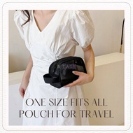 Mesh Nylon Centre Zip Transparent Pouch Bag Organizer Storage Cosmetic Toiletry Travel Stationery