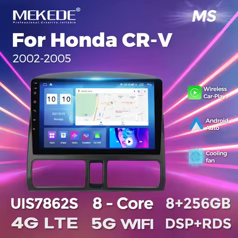 MEKEDE UIS7862S Car Radio for Honda CRV 2002-2005 Wireless CarPlay Multimedia Video Player Intellige